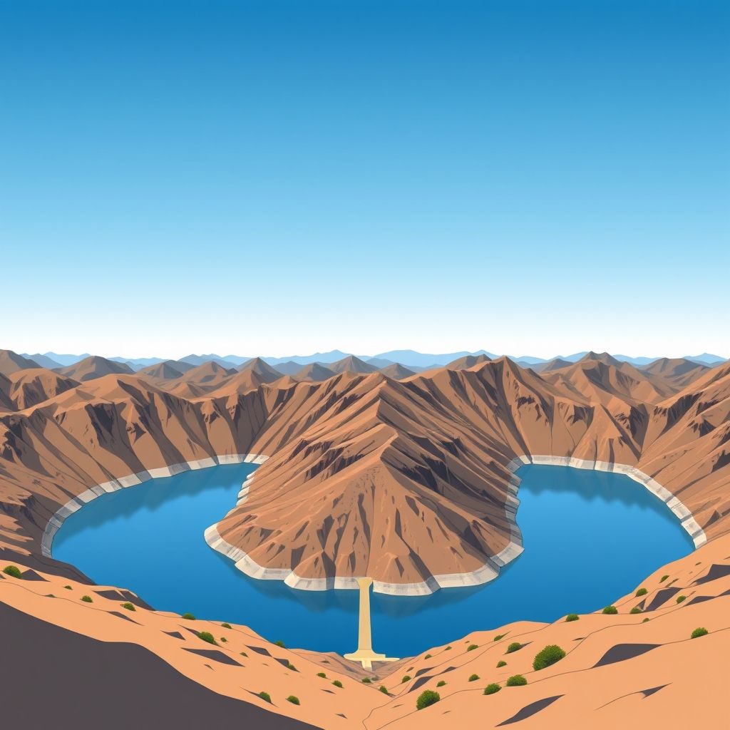 AI-generated illustration: Alinta cancels 900MW Oven Mountain pumped hydro project in NSW