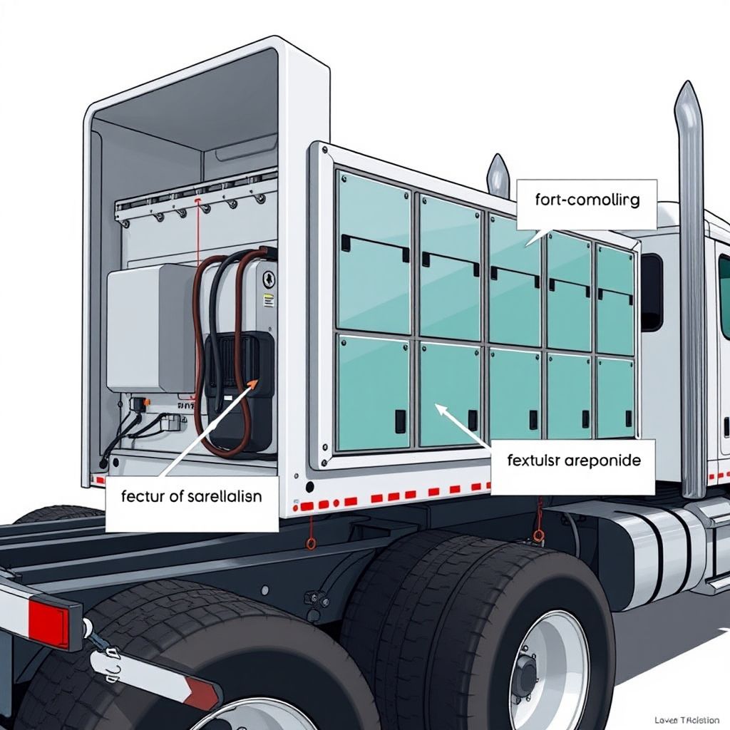 AI-generated illustration: CATL Launches Dual-Battery Truck System, Targets 900 Swapping Stations by 2026