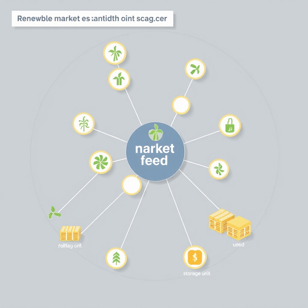AI-generated illustration: China proposes spot market rules allowing renewables and storage to bid jointly