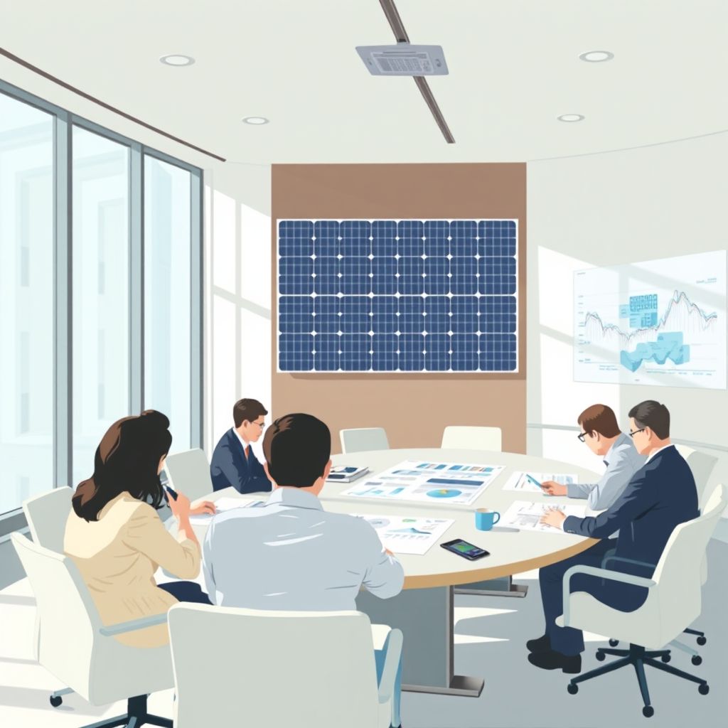 AI-generated illustration: China TOPCon cell prices slip post-Golden Week amid price floor talks
