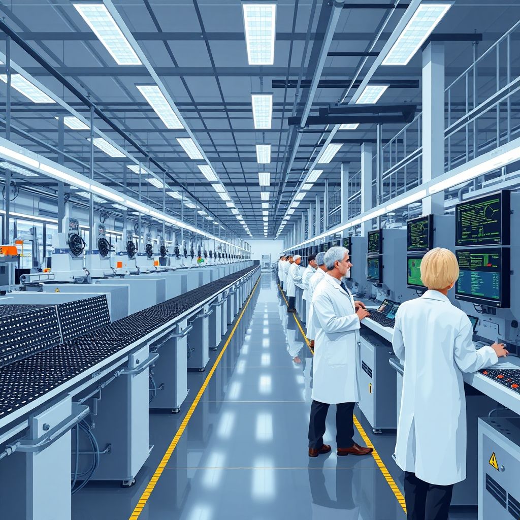 AI-generated illustration: Emmvee Converts Half Cell Capacity To G12R, Targets Full Shift