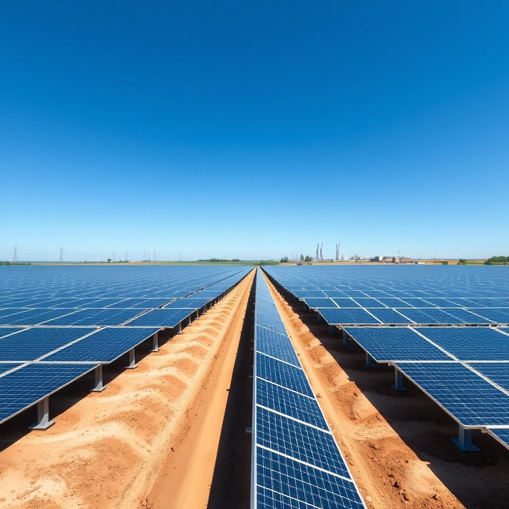 AI-generated illustration: ENGIE commissions 450 MW of solar capacity across Rajasthan and Gujarat
