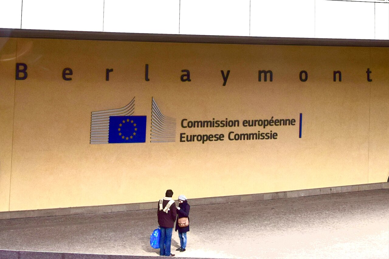 European Commission headquarters located in the Berlaymont building in the European quarters in Brussels, Belgium. European Commission is the executiv