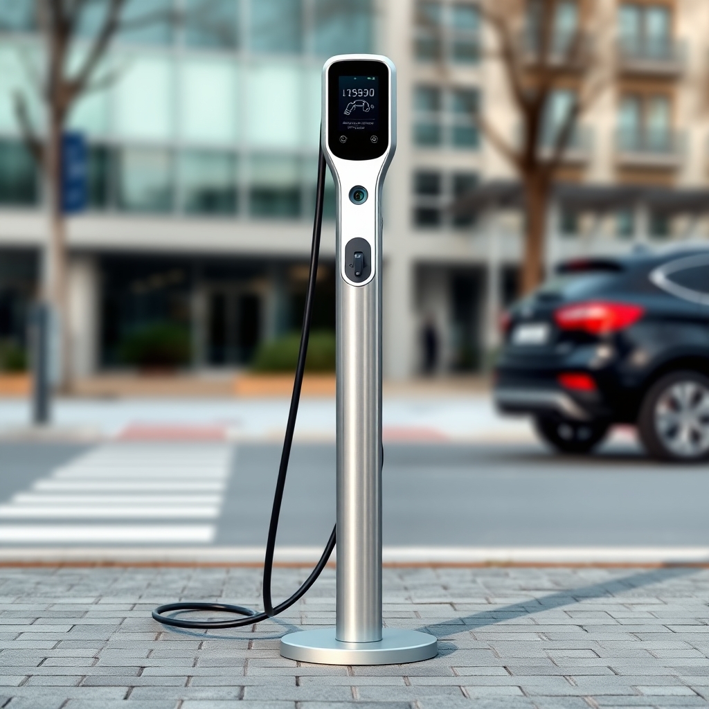 AI-generated illustration: EVX unveils Australian-made Polecharger Rapid DC fast charger