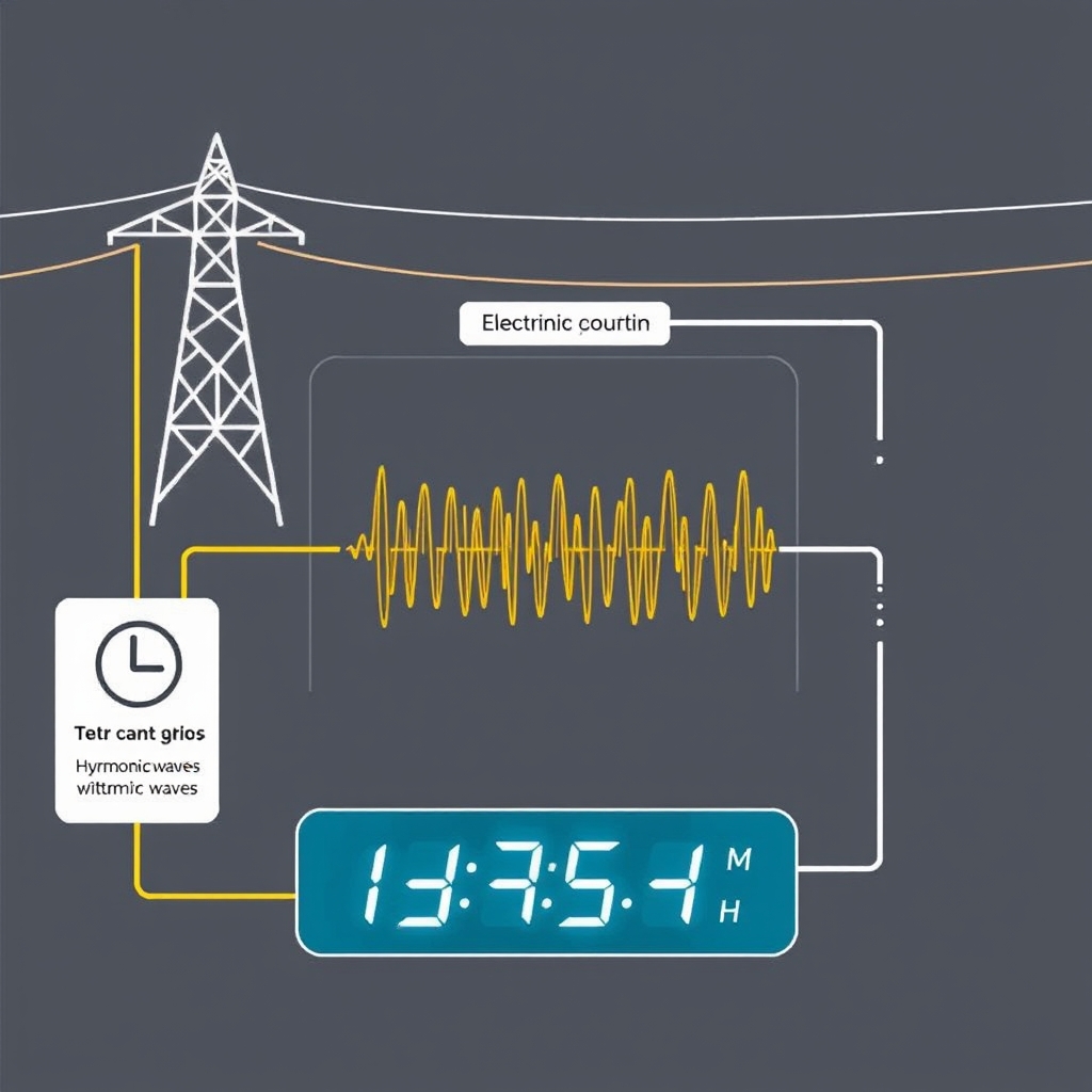 AI-generated illustration: GERC Notifies 2026 Grid Code with 15-Minute Scheduling and Harmonic Limits