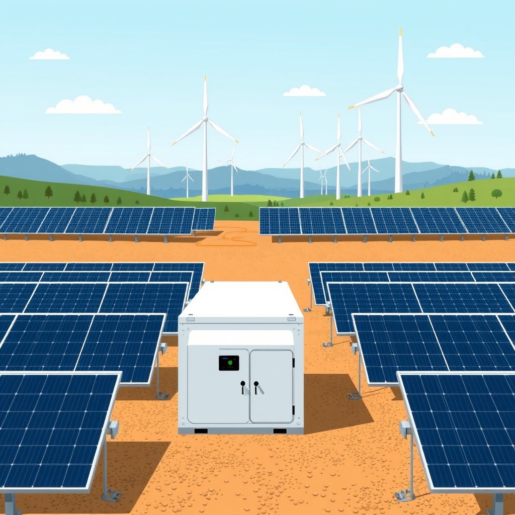 AI-generated illustration: Global Energy Storage Market Sees Rapid Growth and Shifts