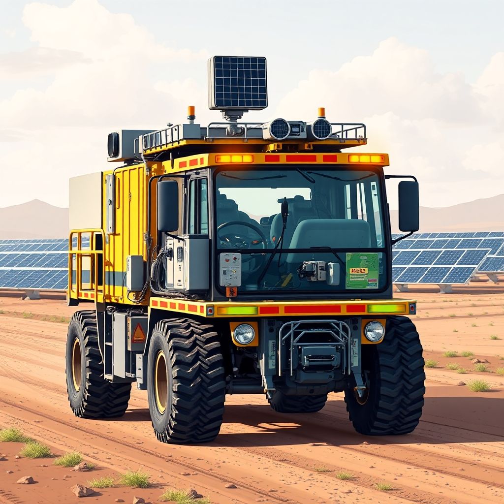 AI-generated illustration: Gritt Robotics targets 6 million panel installs to address solar labor gap
