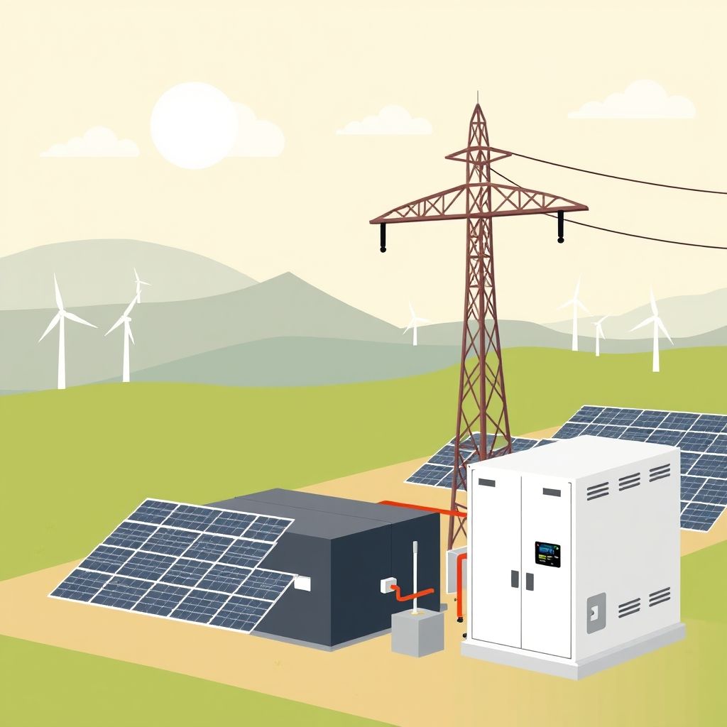 AI-generated illustration: IESA report says 500 GW India target hinges on long-duration storage scale-up