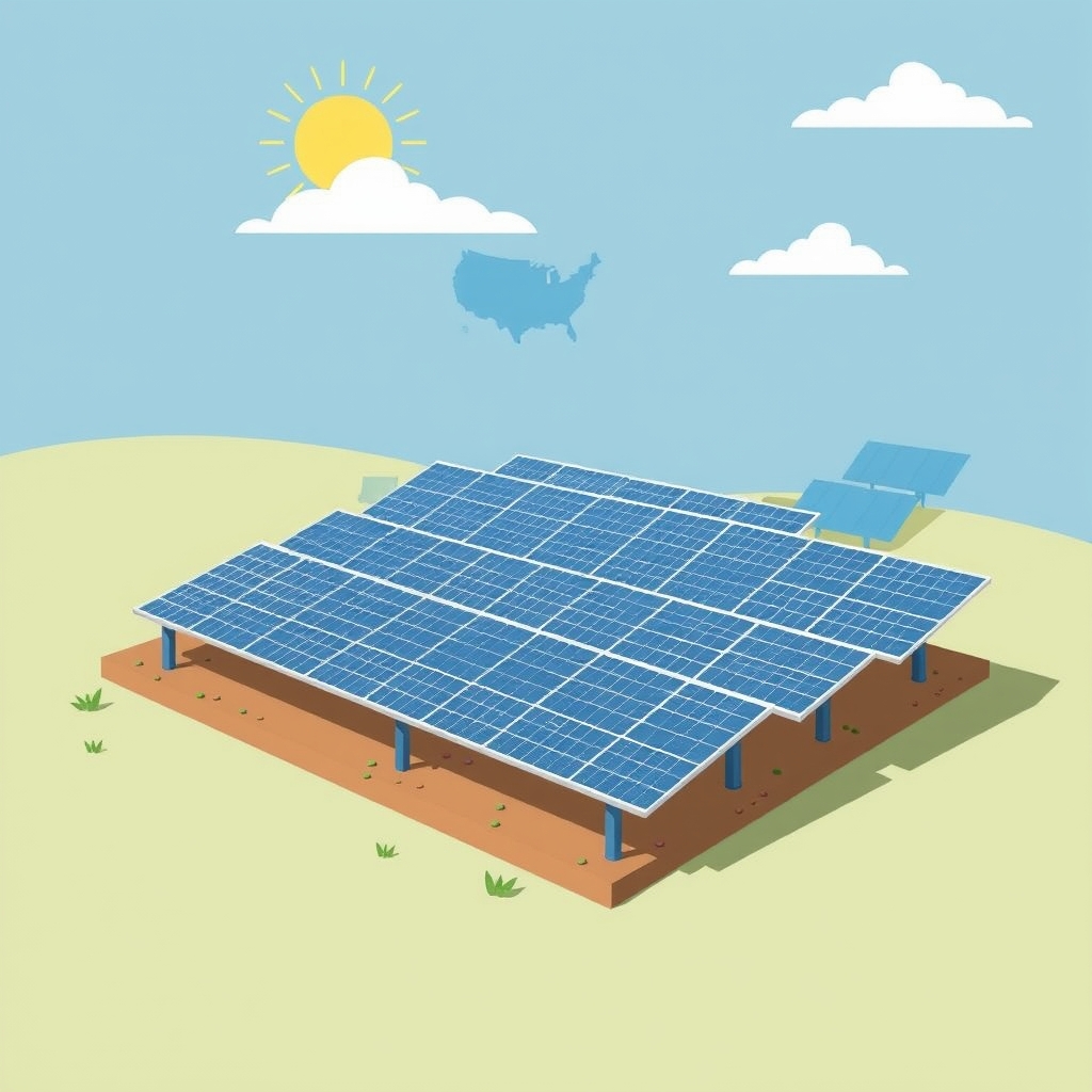 AI-generated illustration: India Installs 35.2 GW of Solar in First Nine Months of 2026