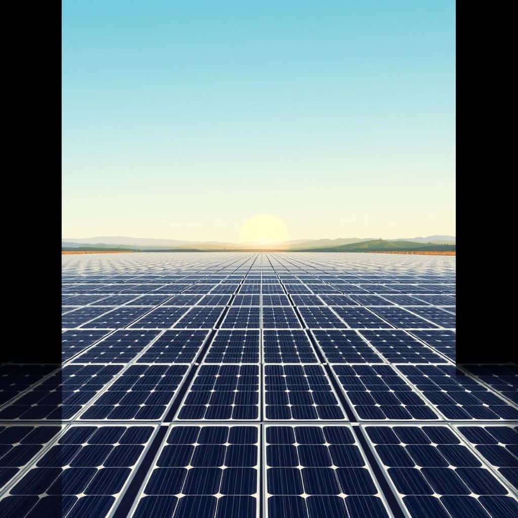 AI-generated illustration: India Adds 51 GW Solar in 2025, Becomes World's Second Largest Market