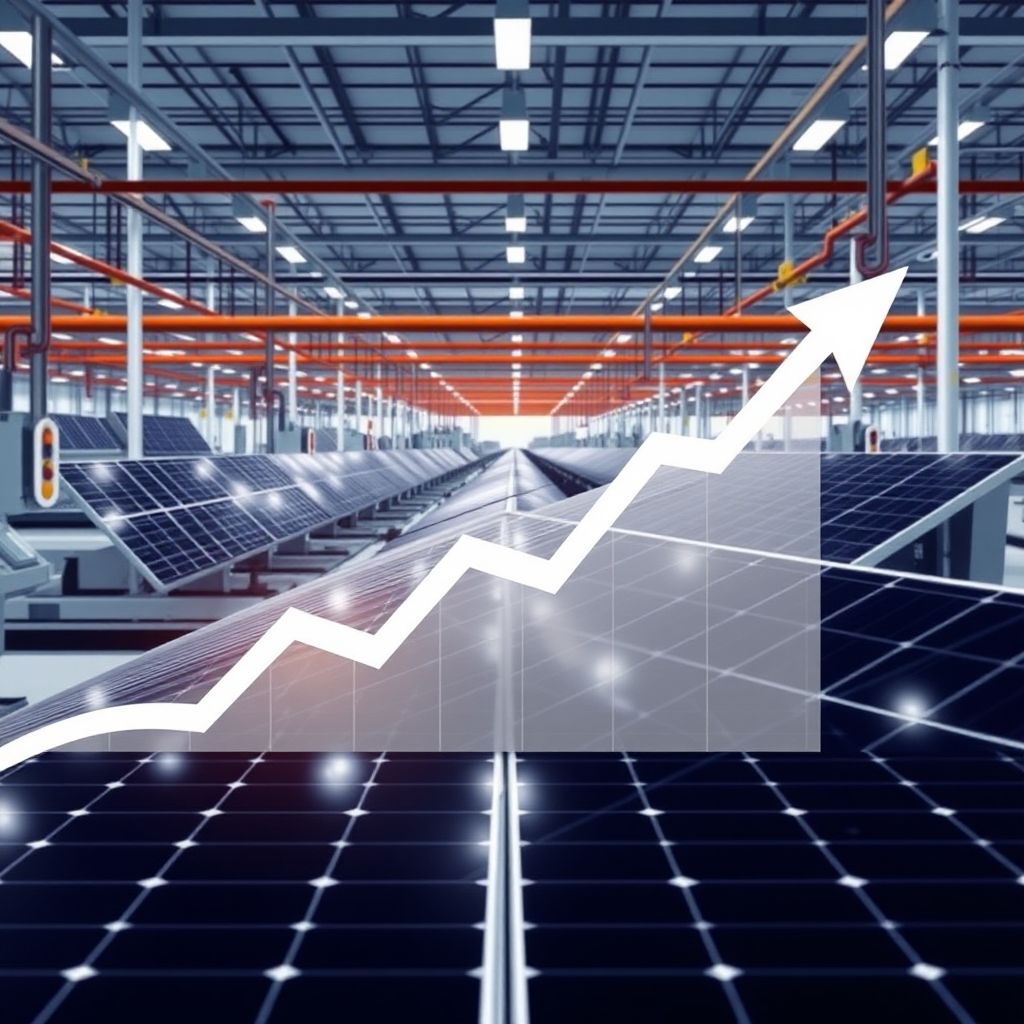 AI-generated illustration: Infolink Projects 13-26% Global Solar Demand Drop Amid China Supply Glut