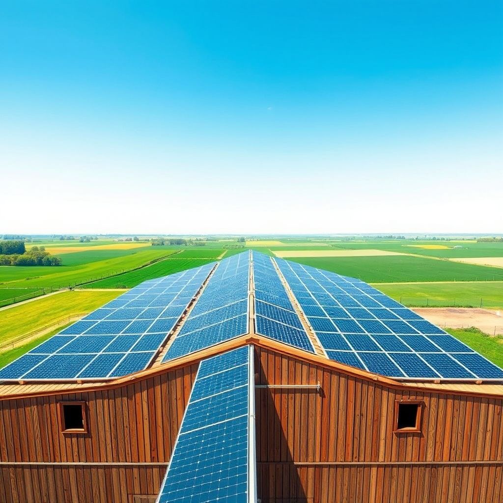 AI-generated illustration: Italy Awards €770 Million for 505 MW of Agricultural Rooftop Solar