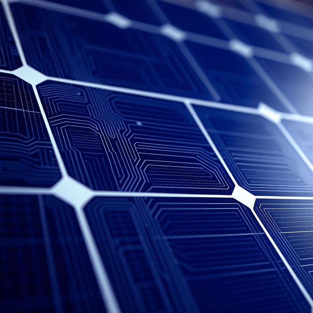 AI-generated illustration: JinkoSolar Unveils 28% Efficient Back-Contact TOPCon Cell With Amorphous Silicon Passivation
