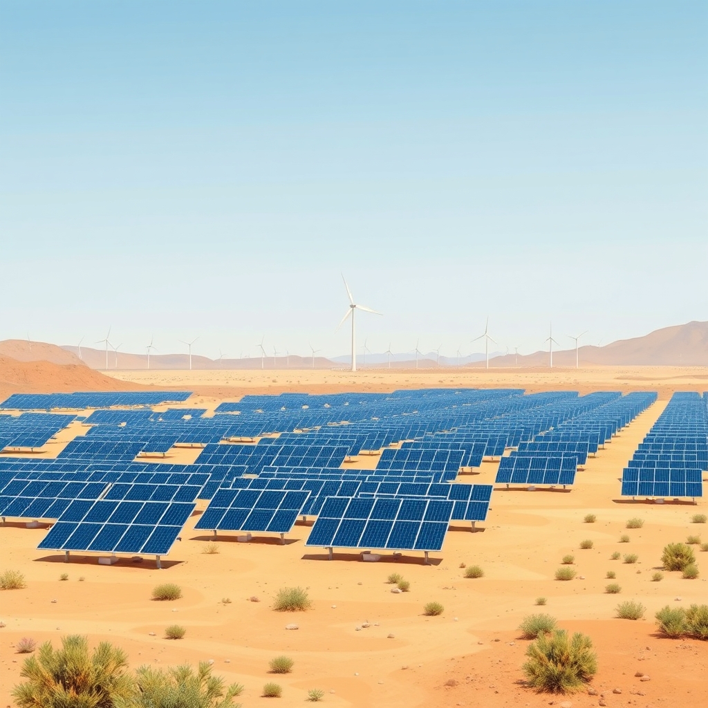 AI-generated illustration: Mexico solar pipeline hits 6.86 GW with 42 projects in development