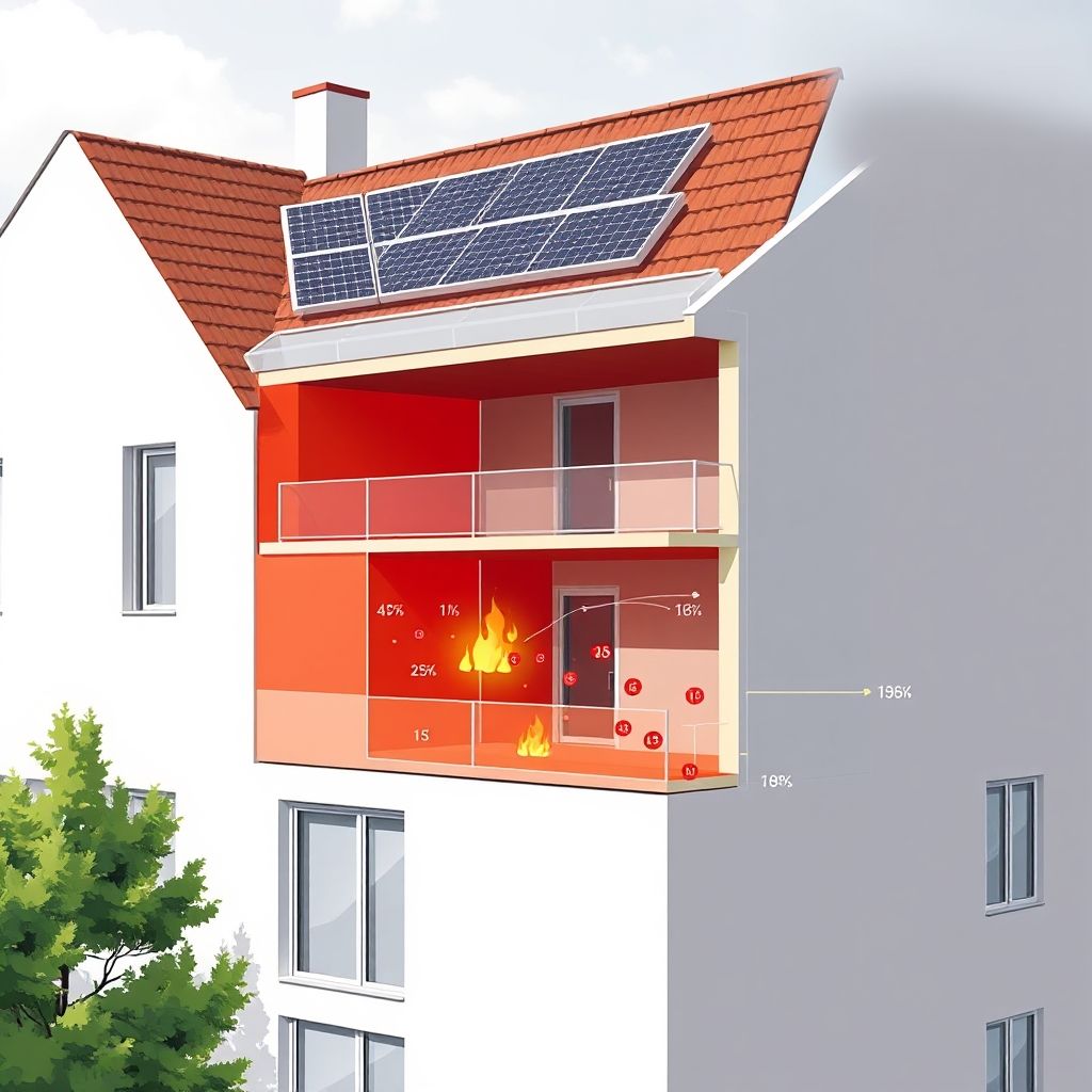 AI-generated illustration: New framework ranks rapid shutdown as top BIPV fire safety measure