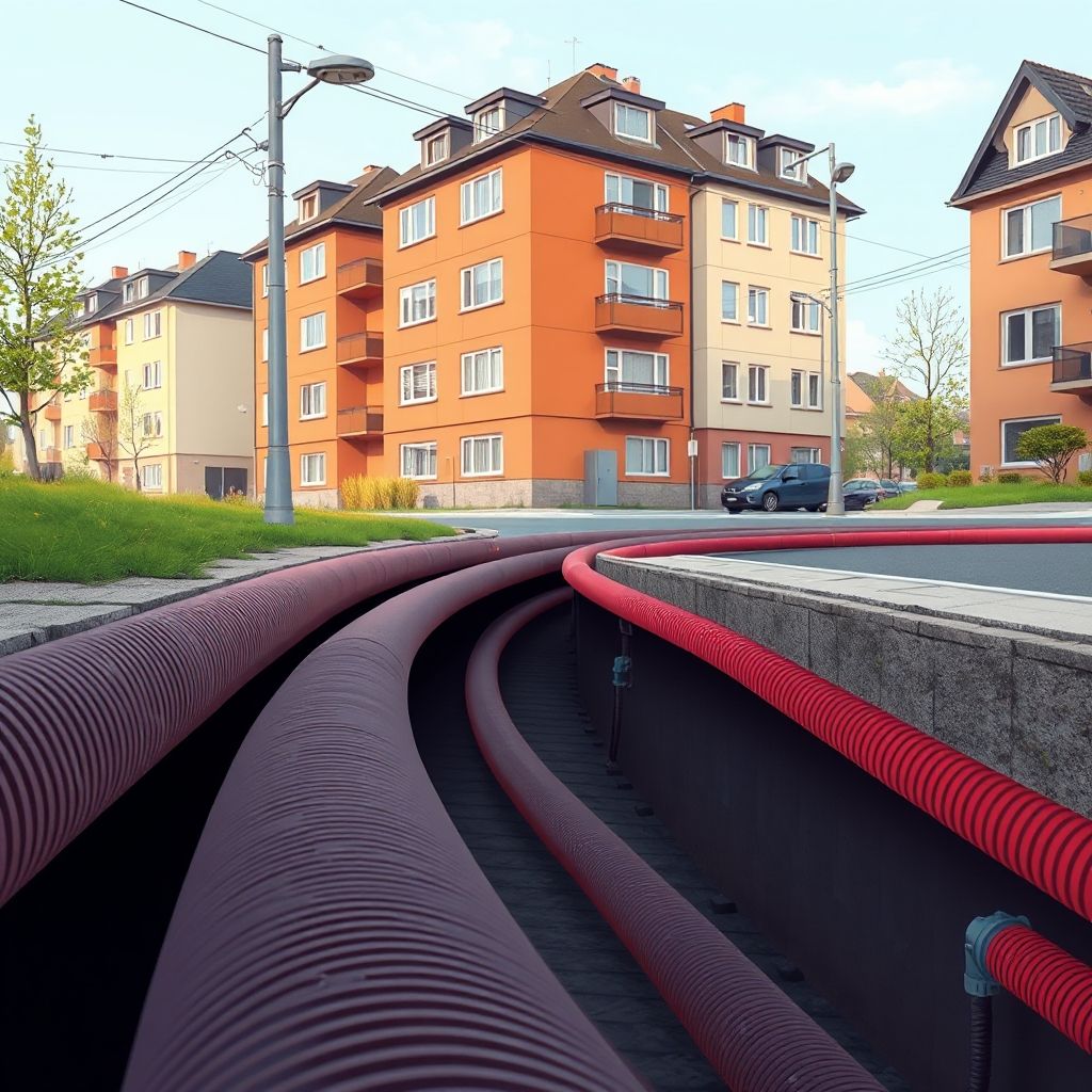 AI-generated illustration: New York approves first two utility-scale thermal networks in Haverstraw, Buffalo