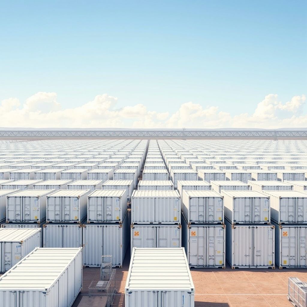 AI-generated illustration: Nightpeak Energy activates second 300 MWh phase of Texas storage project