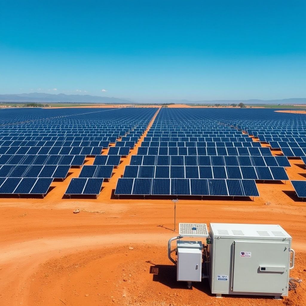 AI-generated illustration: NTPC signs 25-year PPA for 1 MW solar thermal project at Bhadla
