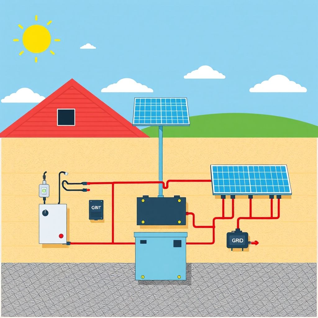 AI-generated illustration: PCS design challenges in mixed-manufacturer solar and battery systems