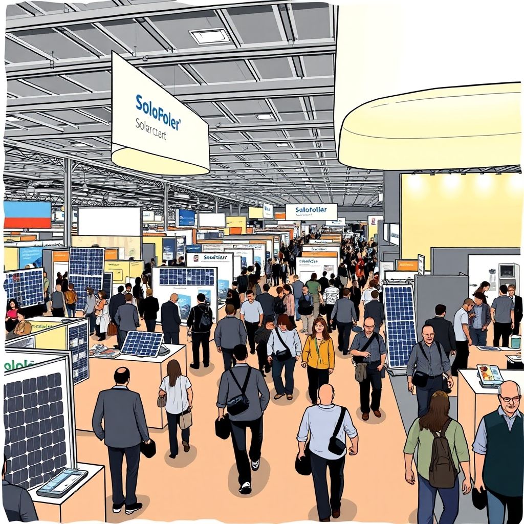 AI-generated illustration: REI 2026: 54,000 visitors, 1,000 exhibitors, and 2027 market shakeout