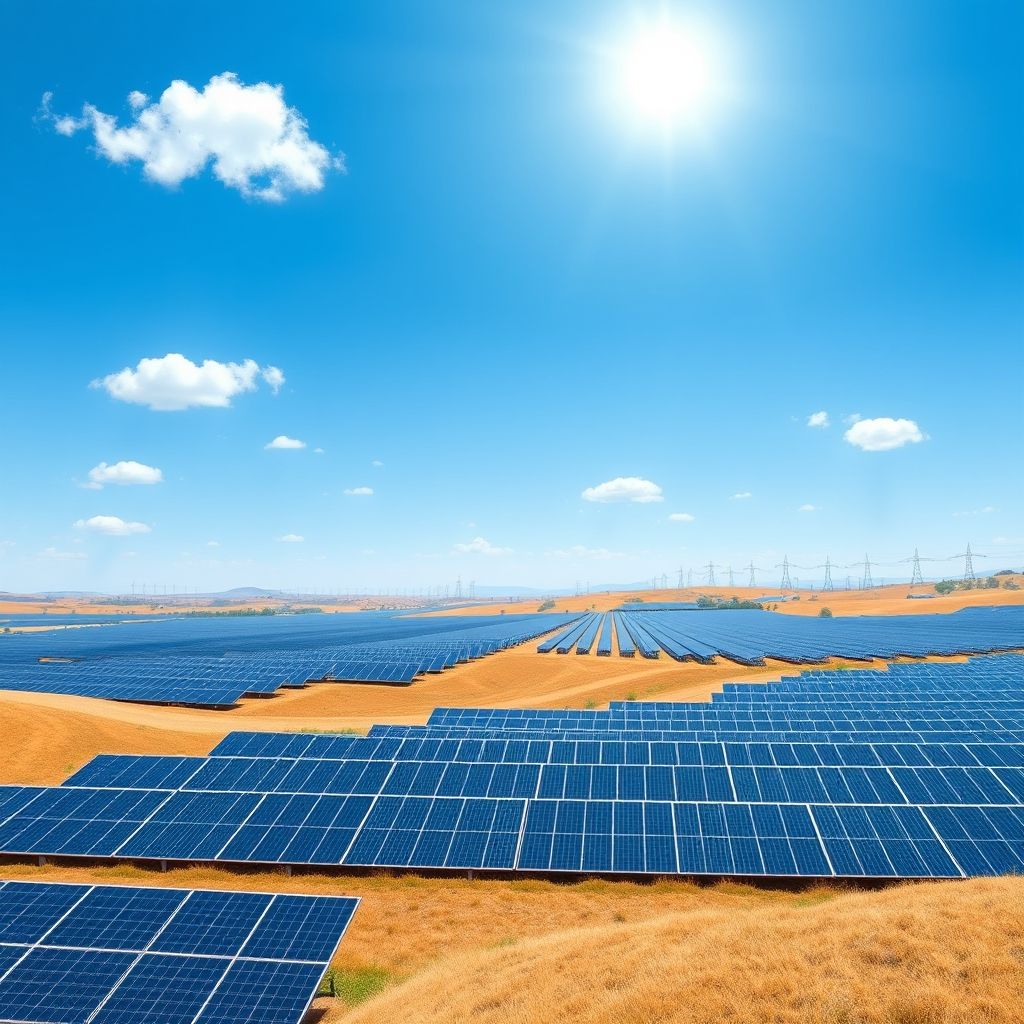 AI-generated illustration: Romania Solar Capacity Hits 8.5 GW Amid Grid and Storage Expansion
