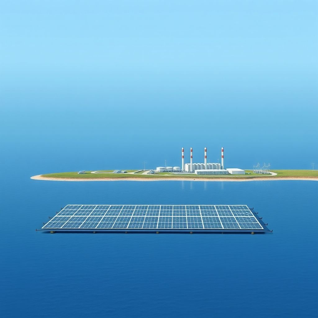 AI-generated illustration: Rwanda Opens Prequalification for 200 MW Floating Solar and 800 MWh Storage
