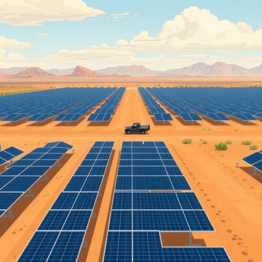 AI-generated illustration: Six-year study links reduced maintenance to PV plant efficiency drop