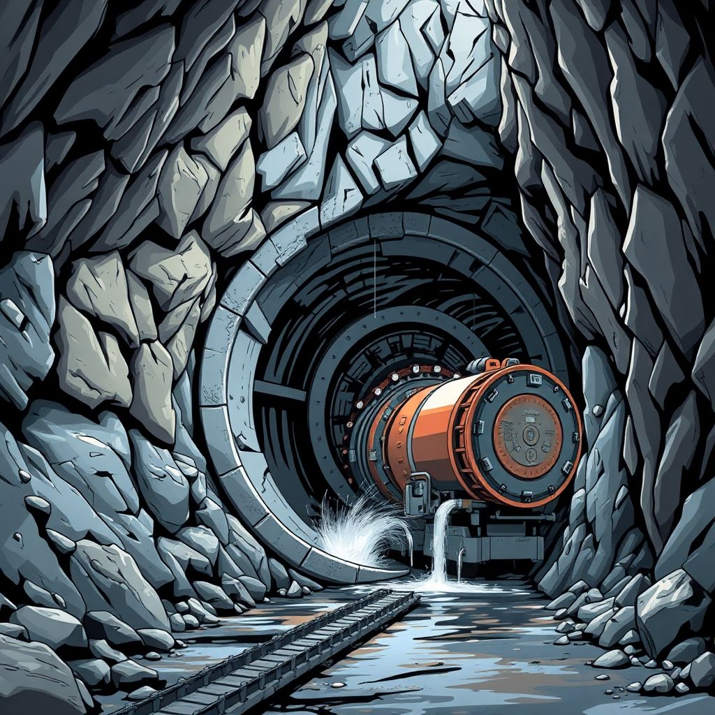 AI-generated illustration: Snowy 2.0 cost hits $12B as sparse boreholes expose geological risks