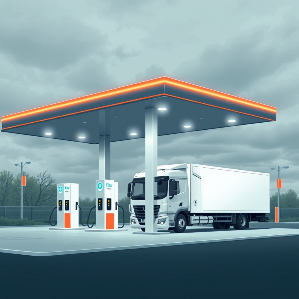 AI-generated illustration: South Korea’s Hydrogen Station Losses Warn Europe of AFIR Costs
