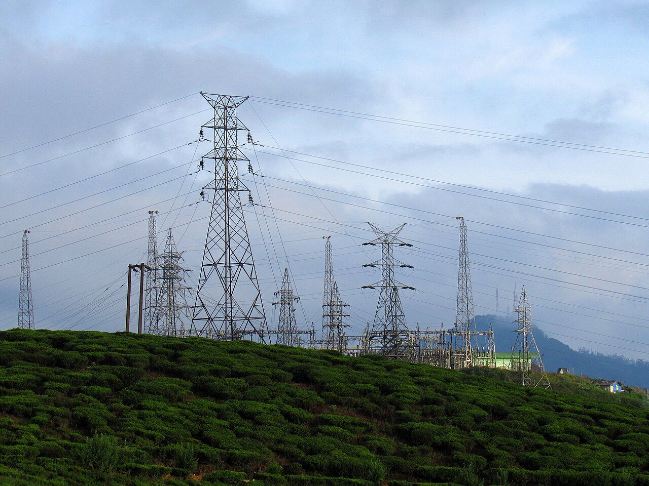 Nuwara Eliya power grid substation, Sri Lanka.