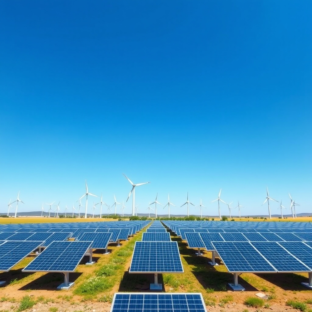 AI-generated illustration: Tata Power Renewables commissions 419 MW in Q2, storage hits 131 MWh