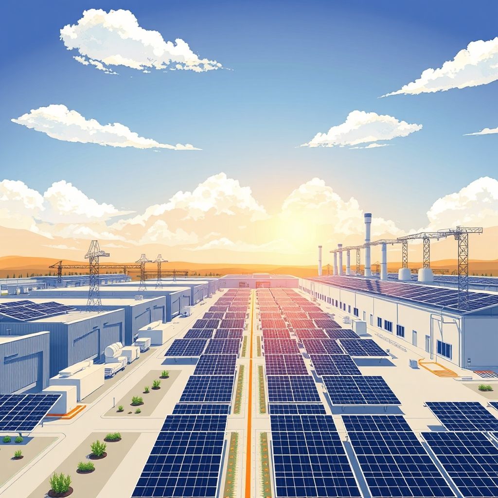 AI-generated illustration: Texas Solar Boom, Storage Safety Gains, and Import Duty Impact