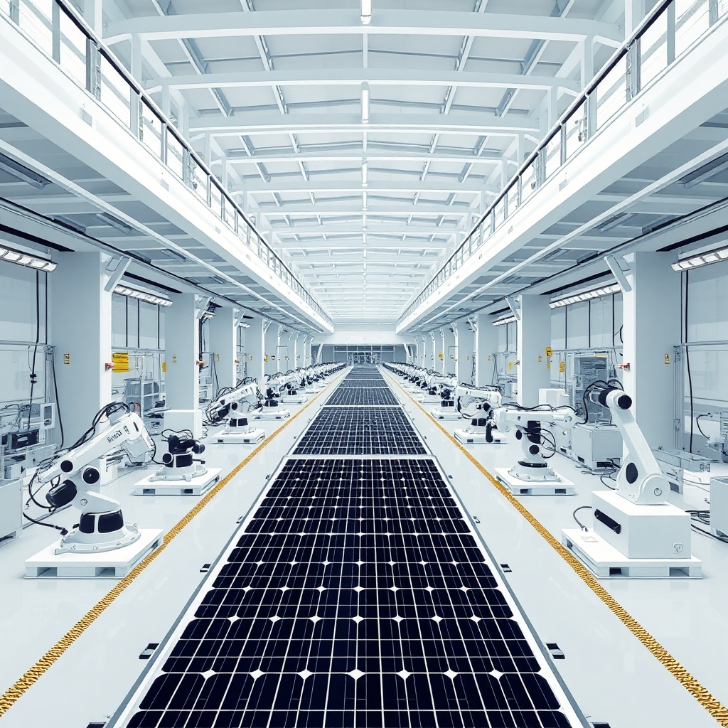 AI-generated illustration: TOYO halts U.S. module expansion, claims domestic capacity exceeds demand