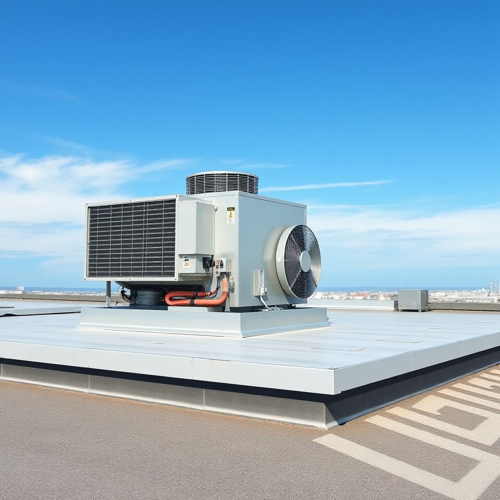 AI-generated illustration: Transaera tests MOF dehumidification heat pump in Washington D.C. apartment building