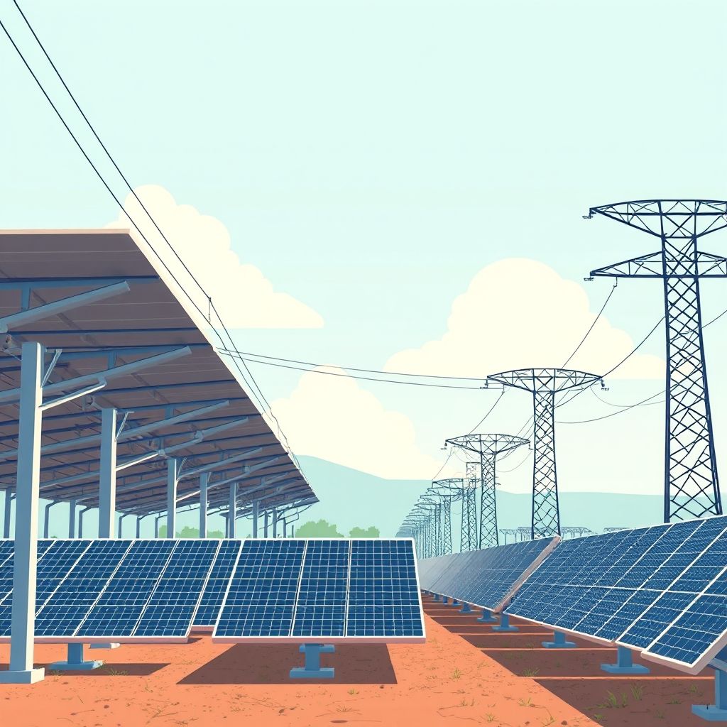 AI-generated illustration: Waaree Q2 Revenue Jumps 37% as EPC Falls, Borrowings Soar