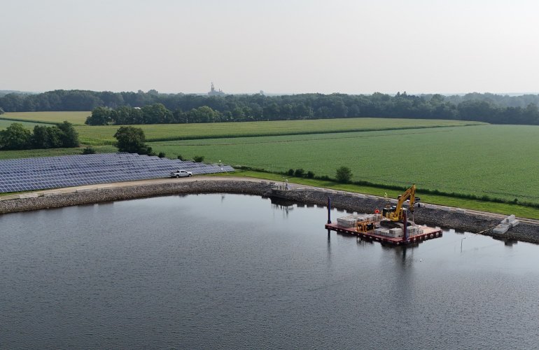 6-MW Ohio Floating Solar Project Breaks Ground in Monroeville