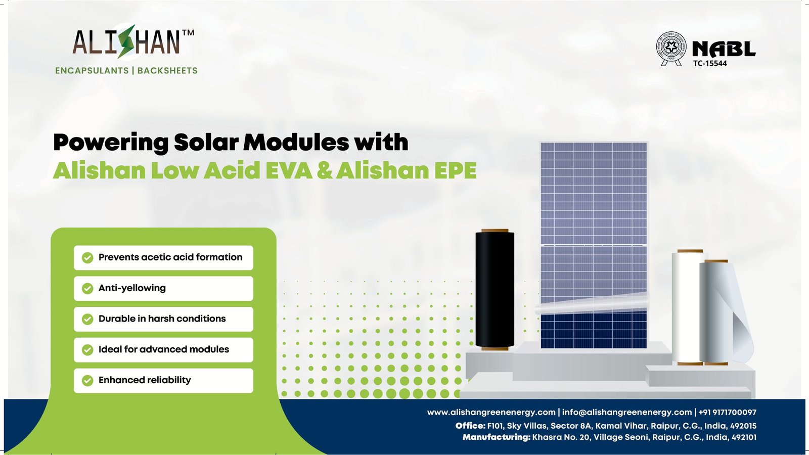 How Alishan Low Acid EVA and EPE Boost Solar Module Performance